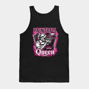 Paintball Queen Pink Splatter Tank Top